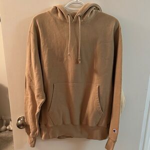 Champion Men's Tan Hoodie medium